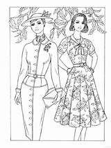 Coloring Pages 1950s Haven Creative Fashion Book Printable Books Fashions Vintage Adult Adults Sheets Color Fabulous Save Historical Print sketch template