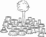 Deforestation Trees sketch template