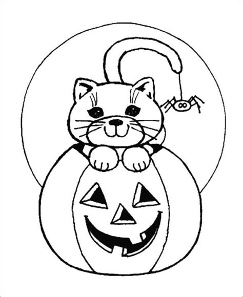 black cat  pumpkin coloring pages  printable coloring pages