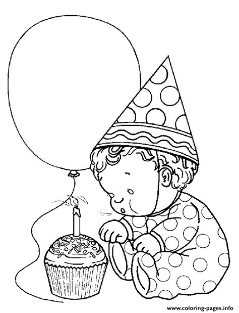 baby  birthday coloring page printable