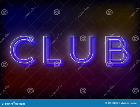 neon club club neon sign stock vector image
