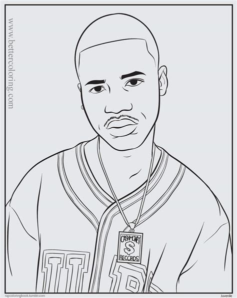 rapper coloring pages black  white  printable coloring pages