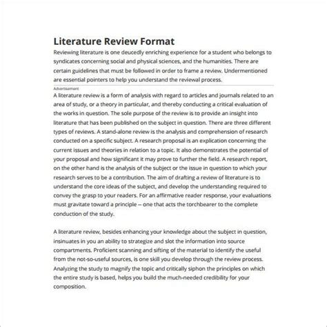 write  literature review outline literature review outline