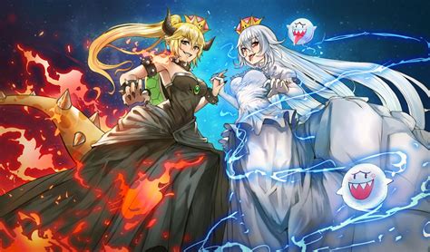 Bowsette And Queen Booette Pixiv Jorinz Mario Super