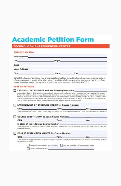 petition forms   ms word