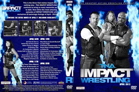 tna imoact wrestling april  dvd cover  chirantha  deviantart