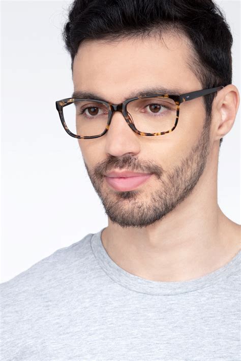 demo rectangle tortoise glasses for men eyebuydirect