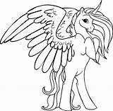 Unicorn Winged Beautiful Coloring Pages Printable Kids Categories sketch template