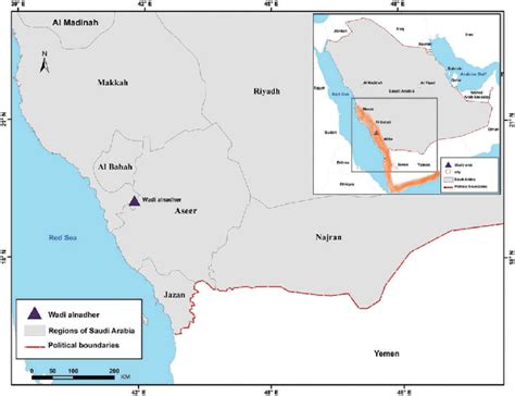 Map Of Saudi Arabia Showing The Locality From Which Samples Were