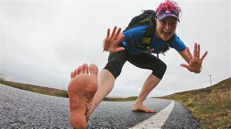 woman runs 90 marathons barefoot here s what her feet look like huffpost uk life