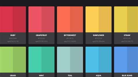 html css color palette  code snippet onaircode