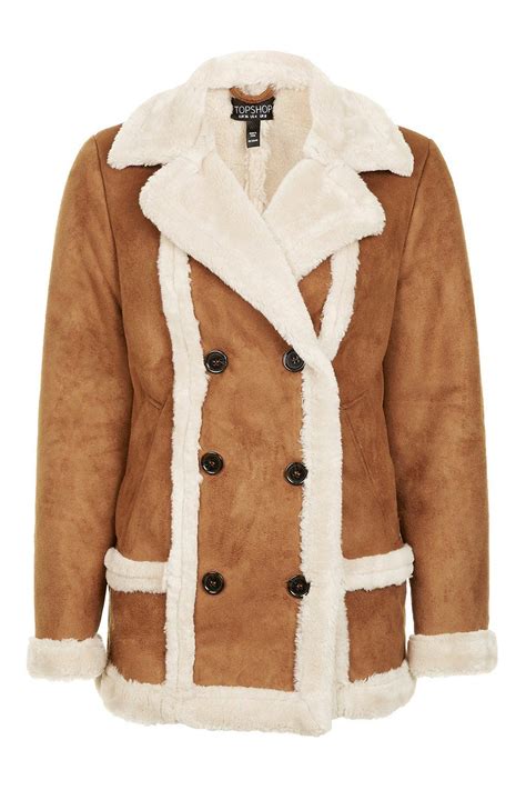 faux fur shearling jacket topshop