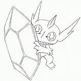 Metagross Pokemon sketch template