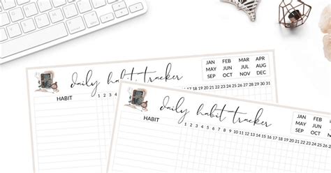 habit tracker printable monthly   cup runs