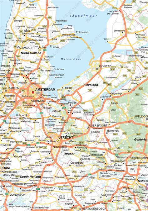 wegenkaarten nederland kaart