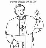 Paul John Ii Pope Coloring St Kids Saint Feast Catholic Printable Crafts Plans Lesson Sheet Celebration Pages Printables Colouring Color sketch template