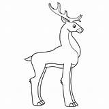 Reindeer Realistic sketch template