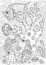 Reef Coral Coloring Pages Fish Printable Enjoying Butterflyfish Drawing Underwater Kids Easy Reefs Books Animals Print Under Choose Board sketch template