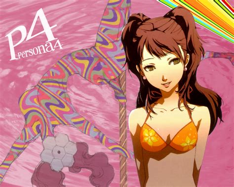 Bikini Kujikawa Rise Persona Persona 4 Pink Swimsuit