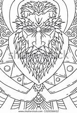 Bearded Mustache sketch template