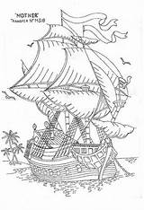 Coloring Sailing Pirate Ausmalen Schiffe Malvorlagen sketch template