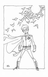 Wayne Damian Robin Coloring Pages Sketch Weekly Template sketch template