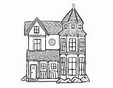 House Coloring Manor Classical Coloringcrew sketch template