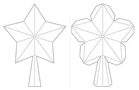 paper star  xmas tree topper  svg dxf   paper star