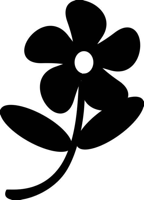 Clipart Black Flower