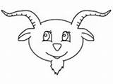 Goat Coloring Pages Printable Kindergarten Face Animals Kids Ws sketch template