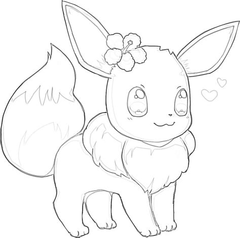 adorable eevee coloring page  printable coloring pages  kids