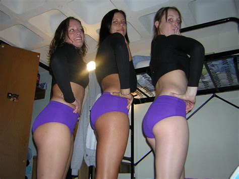 cvid university dorm room partially stripped cheerleaders in spankies and under tops thighs
