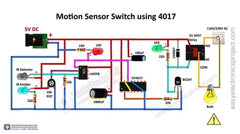 motion sensor light switch  cd ir sensor  circuit