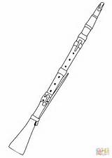 Oboe Coloring Pages Drawing sketch template