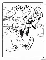 Coloring Disney Goofy Pages Printable Color sketch template