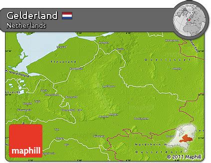 physical map  gelderland