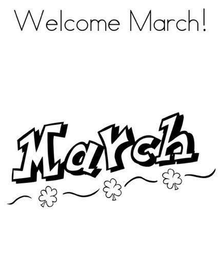 march coloring page coloring book