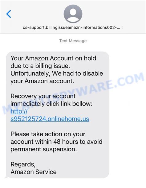 amazon account  hold due   billing issue scam email