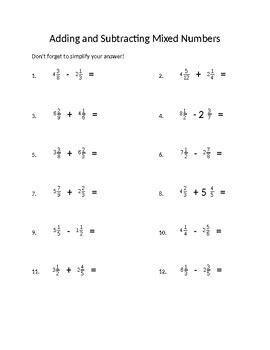 adding  subtracting mixed fractions  fractions fractions adding