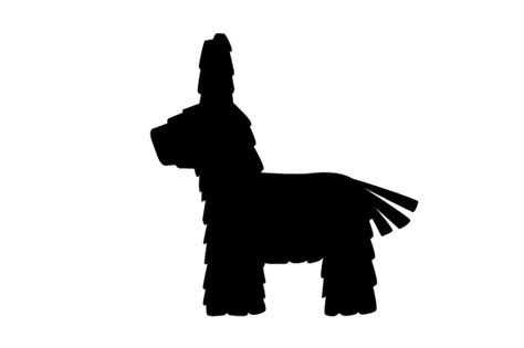 donkey pinata silhouette archivo de corte svg por creative fabrica