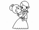 Wife Husband Coloring Dancing Colorear Coloringcrew Pages Weedings sketch template