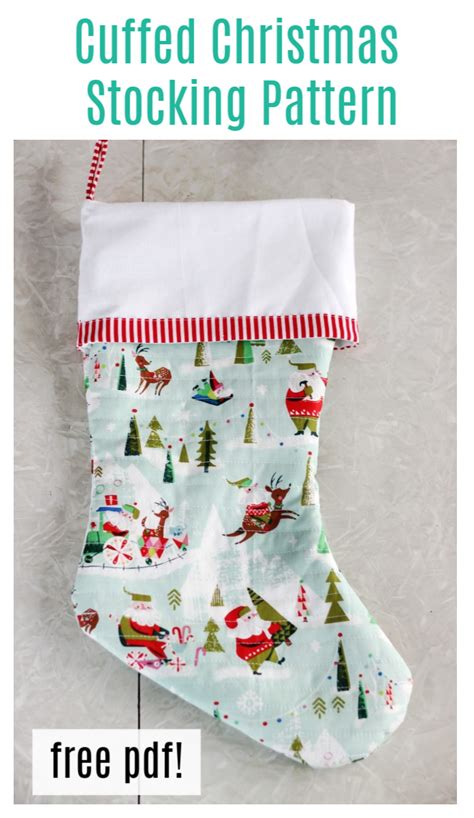 pattern  christmas stocking  cuff