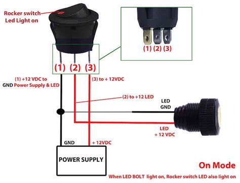 pin led rocker switch wiring diagram wiring diagram  schematic role
