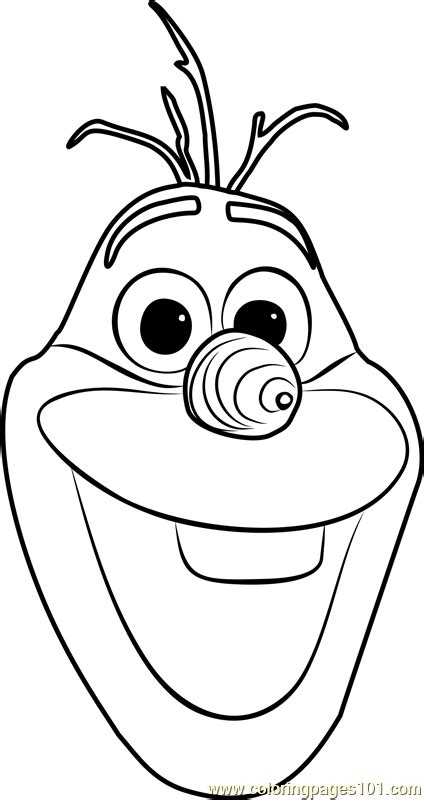 olaf face coloring page  frozen coloring pages coloringpagescom