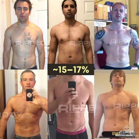 male body fat percentage pictures compare  body fat level