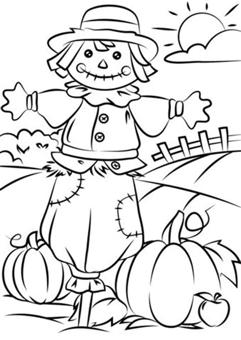 printable thanksgiving coloring pages scarecrow coloring pages