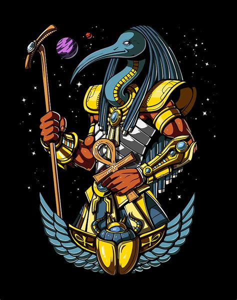Egyptian God Thoth Digital Art By Nikolay Todorov Fine Art America