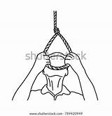 Man Suicide Noose Hanging Illustration Sketch Outline Vector Stock Drawn Thoughts Lines Hand Shutterstock Pic Vectors Royalty Isolated Background sketch template