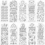 Bookmarks Bookmark Reading Colouring Craft Target Encourage sketch template