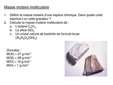 ppt masse molaire moléculaire powerpoint presentation free download